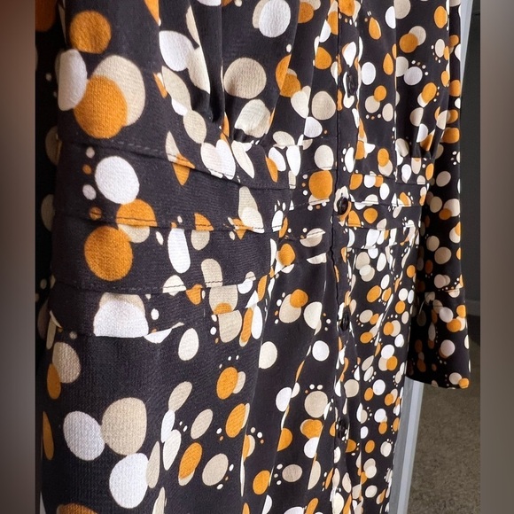 394. Croft and barrow womenās stretch blouse with tie STUNNING autumn colors - Picture 11 of 12